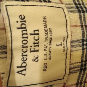 Abercrombie & Fitch Plaid Blouse - Cream and Black